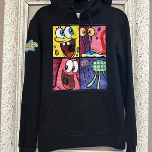 SpongeBob SquarePants Black Hoodie. Size Medium. ❣️